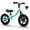 Light Blue, variant on TheCroco 12 inch Balance Bike Lightweight, Adjustable Seat, No-Pedal training bike, Ages 2 to 5 Years, includes Bell, White and Pink