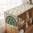 thumbnail image 6 of St Patrick's Day Table Runner, Spring Lucky Shamrock Rainbow Beige Washable Cotton Linen Table Runners 36 Inches Long, Dresser Scarf Runner for Nightstand/End Tables/Round Tables 13''x36'', 6 of 9