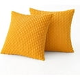 thumbnail image 6 of Throw Pillow Covers Soft Corduroy Decorative Set of 2 Boho Striped Pillow Covers Pillowcases Farmhouse Home Decor for Couch Bed Sofa Living Room 18x18 Inch Golden Yellow, 6 of 12