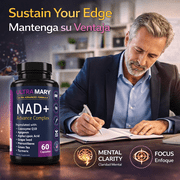 NAD+ Resveratrol Longevity Formula - 60 Capsules - Advanced Nicotinamide Adenine Dinucleotide with CoQ10, Green Tea, Apigenin & Turmeric - Cellular Energy & Vitality Support for Men & Women