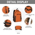 thumbnail image 4 of JIALIOU 14" Laptop Backpack Waterproof Airline Approved Stylish Casual Daypack for Travel Business College Work, Basecamp Orange, 4 of 8