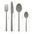 thumbnail image 2 of Unique Bargains 16 Pcs Stainless Steel Flatware Set Mirror Polished Cutlery Black, 2 of 6