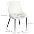 thumbnail image 3 of HOMCOM Dining Chairs Set of 2, Upholstered Velvet Kitchen Chairs with Back, 3 of 10