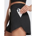 thumbnail image 4 of Shorts CRZ YOGA con dobladillo tipo delfín, tiro alto, negro, talla L, 4 of 4