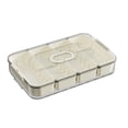 thumbnail image 1 of Fridge Organizer Bin Removable Portable Appetizer Platter for Cafes Home Nut White 4 grid, 1 of 8