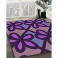 thumbnail image 2 of Ahgly Company Indoor Round Patterned Indigo Purple Area Rugs, 3' Round, 2 of 6