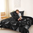thumbnail image 4 of Manfei 3D Geometric Triangle Queen Comforter Set, Black White Comforter Sets Queen, Black Reversible 3-Piece, 1 Comforter and 2 Pillowcases, 4 of 6