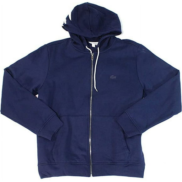Lacoste Mens Logo Graphic Full-zip Hoodie Navy 9/4XL