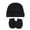 Black, variant on RTKFRFLM Newborn Beanie and Anti-Scratch Mittens Set Soft Cotton Baby Essentials White A