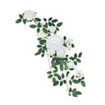 thumbnail image 5 of Decor Crafts Artificial Floral Swag Fashion Celebration Chair Pews Decor Artificial Flower for Wedding Party Entryway White, 5 of 9