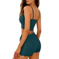 thumbnail image 5 of LIZUOJUN Women's Pajama Set 2 Piece Lounge Set Loungewear Soft Sleepwear Summer Sleeveless Pjs Tank Top Pants With Lace Edges, Blackish Green,L, 5 of 5