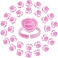 thumbnail image 1 of 100PCS Makeup Glue Holder Disposable Ring Cup Pigment Ring for Eyelash Extension, 1 of 8