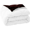 thumbnail image 7 of DNG Creations 5 Piece Reversible Diamond Pattern Comforter All Season 550 GSM - California King - Size ( Wine/White Colour ) 800 Threads Count, 100% Egyptian Cotton, 7 of 7