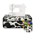 thumbnail image 2 of SEANATIVE Cow Print Pad Organizer for Sewing Machine Lightweight Sewing Machine Table Dust Cover with Small Cylinder for Storage Soft Muffling Mat Reduce Noise, 2 of 6