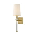 thumbnail image 6 of Z-Lite Sophia Transitional Steel Wall Sconce in Rubbed Brass and Beige, 6 of 7