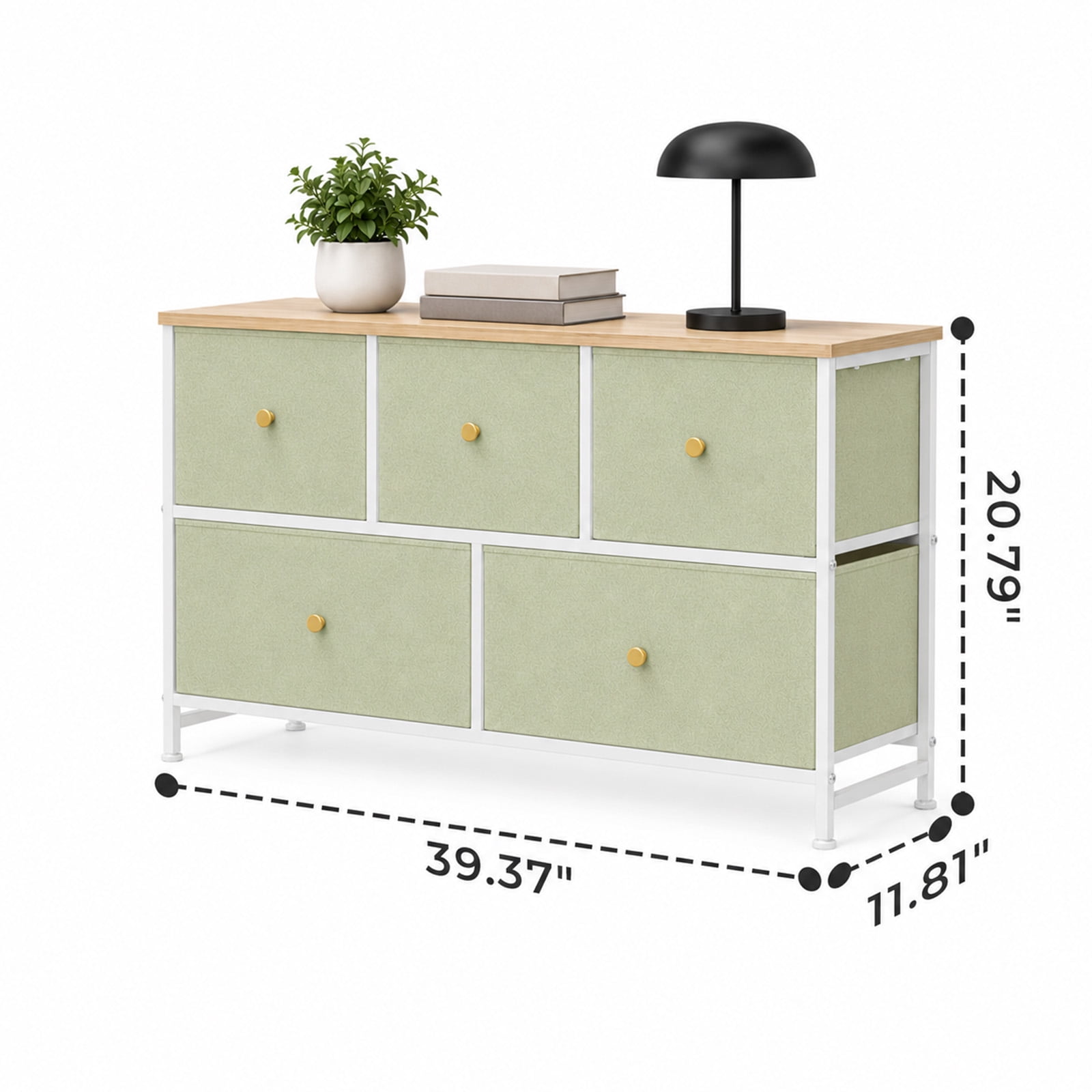 Alvantor 5/7 Drawer Fabric Dresser, Storage Tower for Bedroom and Closet, Chest of Drawers with Sturdy Steel Frame & Wooden Top for Living Room, Entryway