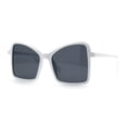 thumbnail image 4 of Womens Diva Oversized Butterfly Thin Plastic Fashion Retro Sunglasses White - Black, 4 of 8