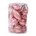 thumbnail image 1 of ELEVENTIME - Juego de 21 adornos navideños irrompibles de bolas de varios tamaños para coronas navideñas y decoraciones de fiesta, color oro rosa. Ofertas del día. Ofertas relámpago., 1 of 8
