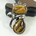 thumbnail image 3 of HOOUN Natural Gemstone Cat Fox Animal Reiki Chakra Pendant Charms Crystal Quartz Stone-Black Agate, 3 of 9