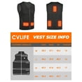 thumbnail image 3 of Sexy Dance Heated Coat for Women Waistcoat USB Heating Vest Sleeveless Waterproof Jacket Electric Men Warmer Solid Color With Pockets V Neck Unisex Black XL, 3 of 6
