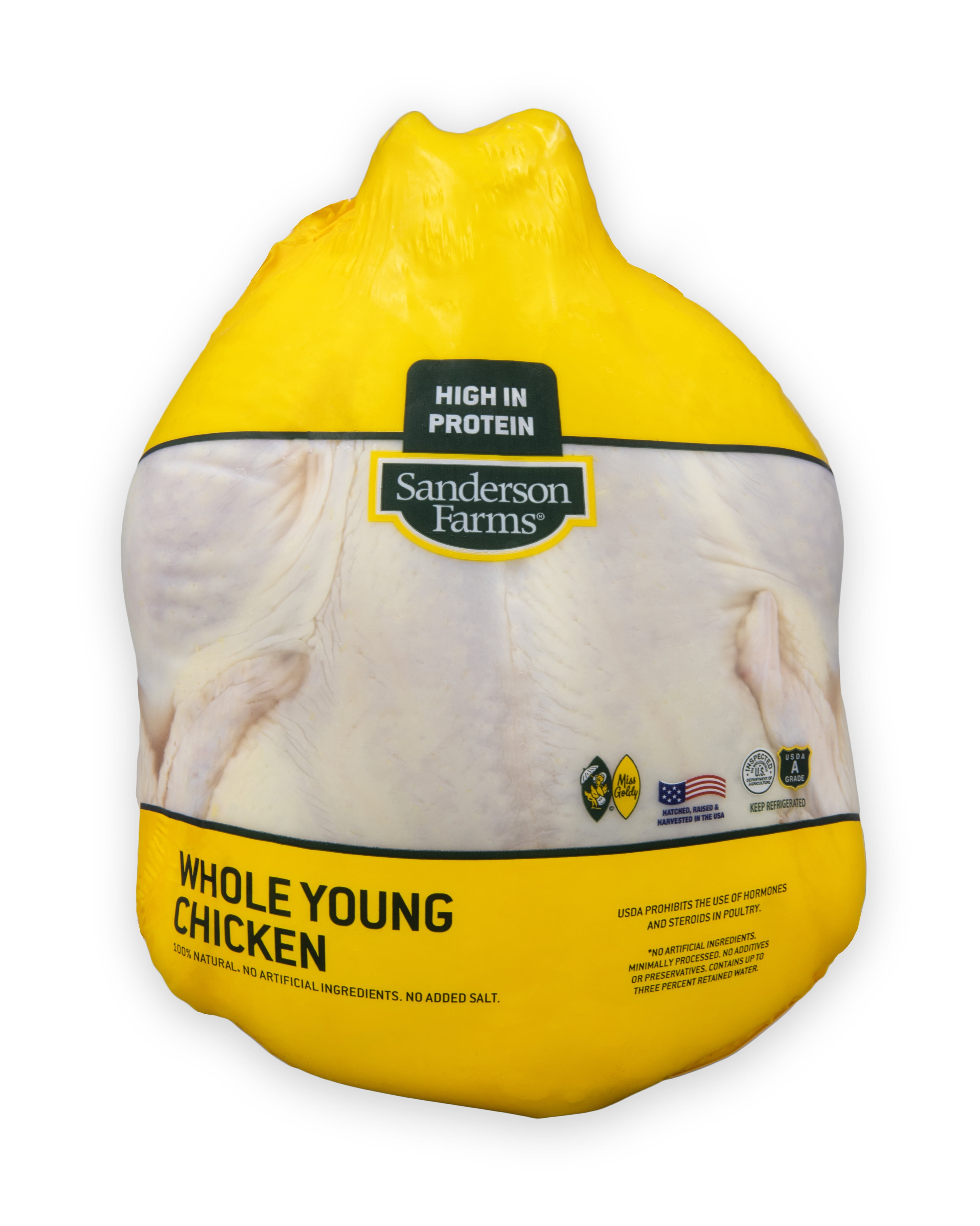 Sanderson Farms Fresh Whole Young Chicken, 5.25 - 5.75 lb