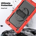 thumbnail image 3 of Case for Samsung Galaxy Tab A11 Plus 2025/A9 Plus 2023 11 inch with Screen Protector, 360 Degree Rotating Kickstand Hand Strap Shockproof Cover with Shoulder Strap, Red, 3 of 7