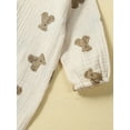 thumbnail image 2 of Infant Baby Girls Boys Romper Bear Print Turn-Down Collar Long Sleeve Jumpsuits, 2 of 8
