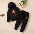 thumbnail image 2 of Zshosam Toddler Boy Clothes Baby Outfits Little Boys Winter Letter Printed Long Sleeve with Pants 2PCS Clothing Set(Black,3-4 Years), 2 of 7