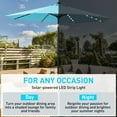 thumbnail image 2 of Ainfox 10ft Patio Umbrella Outdoor Solar Powered with LED Lights and 8 Sturdy Ribs Without Base(Bule), 2 of 9