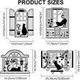 thumbnail image 2 of 4pcs Window Cat Flower Stencils 11.7×8.3inch Large Room Window Sill Scenery Stencil with Paint Brush Potted Plants Curtain Cat Pet Animal Template for Cat Lovers Fabric Wall Furniture, 2 of 9