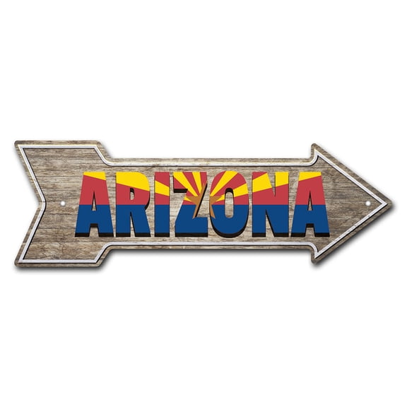 SignMission P-ARROW8-999968 8 x 24 in. Wide Arizona Arrow Sign