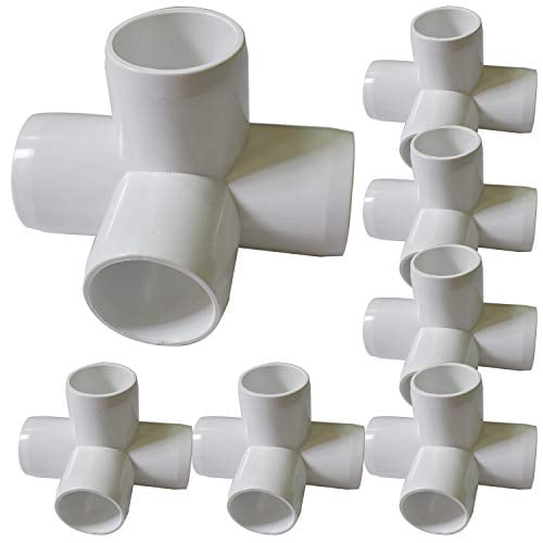 White Build Heavy Duty PVC Furniture and Plumbing Projects Available 4-Way PVC Connectors for SCH40 1 1/4 Inch PVC Pipe letsFix PVC Elbow Fittings 1 1/4 Inch Pack of 4 
