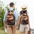 thumbnail image 6 of Naloa Canvas Backpack for Men Women Sunset Calf Flower Field Print Rucksack Casual Travel Daypack Large and Small Durable College Tote Satchel Bookbag for Teens, 6 of 8