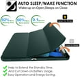 thumbnail image 3 of iPad 10.2 Inch 9 8 7 2021 2020 2019 [iPad 9th / 8th / 7th Gen ] A2197 A2270 A2602 Shock Absorbing Design with Soft Edges & Dual Angle Stand Pencil Holder Cover - Green, 3 of 8