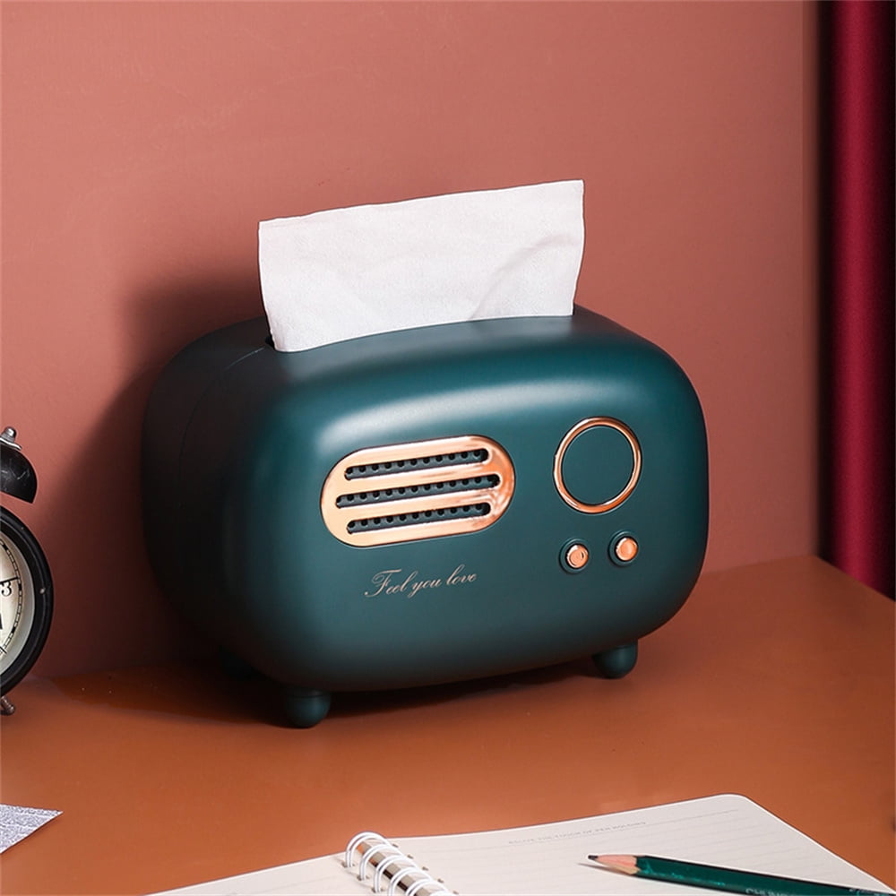 Tissue Box Cover Vintage Radio Design Roll Paper Holders Toilet Holder1pcsred 100品質保証!