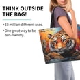 thumbnail image 2 of Balery Colorful Plant Tiger Bolsa Tote Estilo Estético con Cremalleras, Bolsa de Hombro, Bolsa de Compras Grande y Plegable, 2 of 8