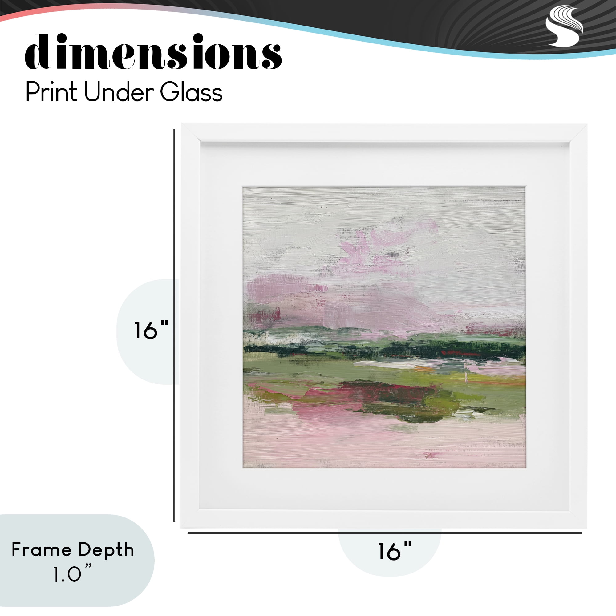 Stupell Industries Hills In Bloom Abstraction White Framed Print Under Glass, design by Svetlana Aleynikova