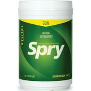 Spry Xylitol Chewing Gum Dental Defense Aspartame-Free Sugar-Free Spearmint 550 Pieces 1 pack