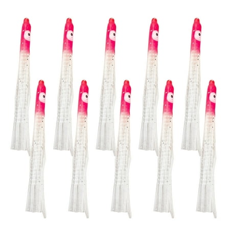 JZROCKER 10Pcs Colorful Octopuses Squids Skirts Fishing Lure Big Octopuses Skirt Trolling Lure Soft Fishing Baits Fishing Tackle