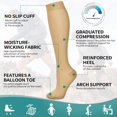 thumbnail image 6 of 3 Pairs Copper Compression Socks for Women & Men Circulation 15-20 mmhg - Better Blood Flow, Swelling, Best Support for Medical, Running, Nursing, 6 of 7