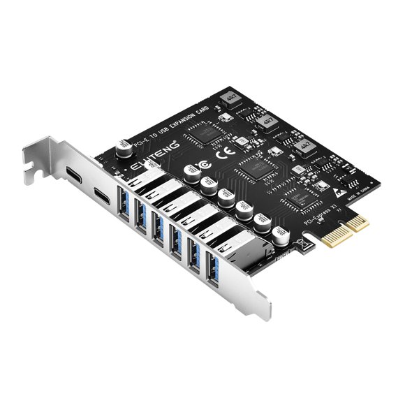 Tarjeta de expansión USB 3.2 ELUTENG 8 puertos PCI-e a USB C/A