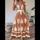 thumbnail image 5 of Vestidos de Verano para Mujer 2025, Vestidos Casuales con Mangas con Volantes, Vestidos de Playa Bohemios, Color Camello, Talla M, 5 of 6