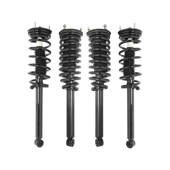 Front and Rear Air Spring to Coil Spring Conversion 4 Piece Kit - Compatible with 2007 - 2017 LS460 RWD 2008 2009 2010 2011 2012 2013 2014 2015 2016