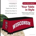 thumbnail image 4 of Wisconsin Badgers 6' College Sports Printed Table Throw - NCAA Licensed - Polyester Draped - School Tablecloth (Red, White, Black), 4 of 5