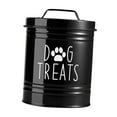thumbnail image 2 of Contenedor hermético para golosinas de perros, contenedor para comida, lata para galletas, para golosinas de mascotas para la oficina, perros y gatos, Negro, 2 of 8