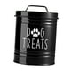 thumbnail image 2 of Contenedor hermético para golosinas de perro, hecho de metal, para perros, galletas, ahorra espacio, Negro, 2 of 9
