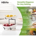thumbnail image 3 of HBlife 2 Tier Ceramic Fruit Rack, Fruit Basket, Fruit Bowl for Kitchen Counter, Black, 3 of 7