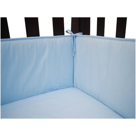 American Baby Company 100% Cotton Percale Crib Bumper, Blue