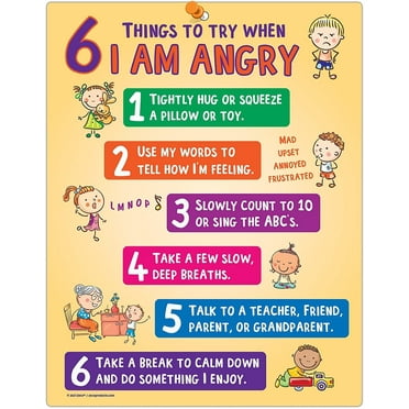 ZoCo: Kids Anger Control Strategies -Behavior Management Chart - 8.5" x 11" w/ Magnets