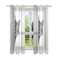 thumbnail image 7 of Yayeee Window Curtains Light Filtering 63"x42" Grommet Panel Pair Home Living Room Decor, Black Cute Cat, 7 of 7